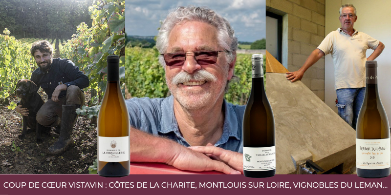 Coup de cœur Vistavin : Côtes de la Charités, , MontLouis sur Loire, Vignobles du Leman… 